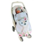 Zimowa torba na wózek Niedźwiedź Różowy!