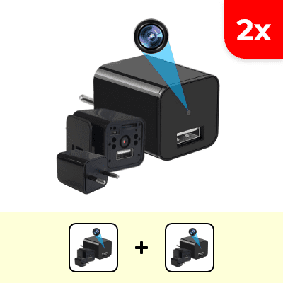 2x Ładowarka USB z kamerą szpiegowską